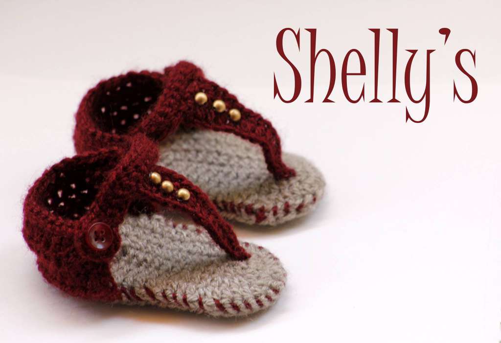 Crocheted baby slip-ons 
