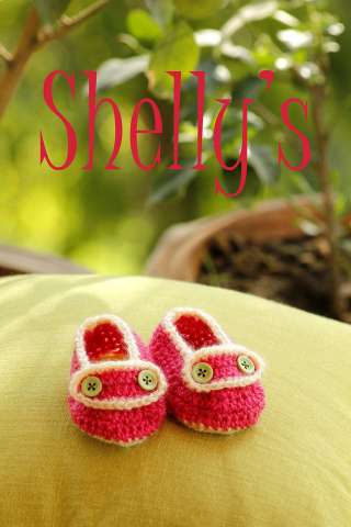 Hand crocheted baby booties 
